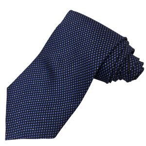Kenneth Cole New York Silk Tie Blue Black Dot 4” Classic 58" Made in Korea
